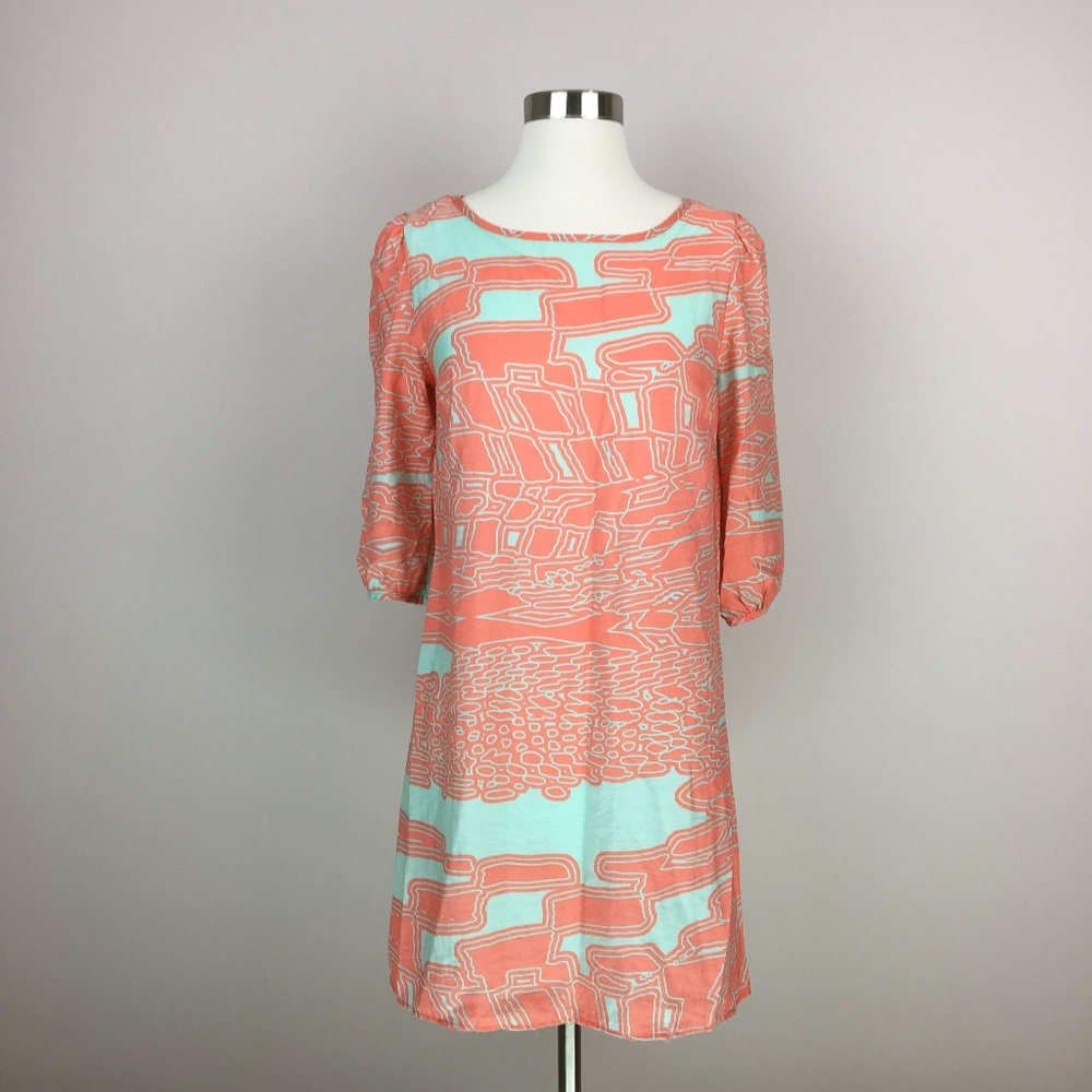 Needle & Thread Nordstrom 3/4 Sleeve Shift Dress M